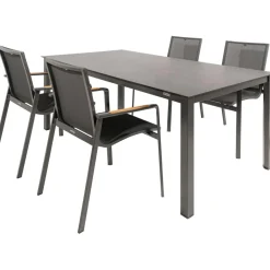 Kettler HPL 180 Diamond 4 dining tuinset jura  antraciet