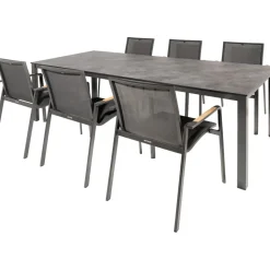 Kettler HPL 220 Diamond 6 dining tuinset antraciet