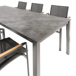 Kettler HPL 220 Diamond 6 dining tuinset antraciet