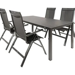 New Kettler HPL 180 Legato 4 verstelbaar tuinset jura  antraciet