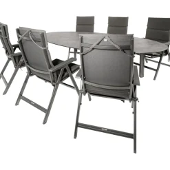 Hot Kettler HPL Edge 240 Basic Plus 6 verstelbaar tuinset  antraciet