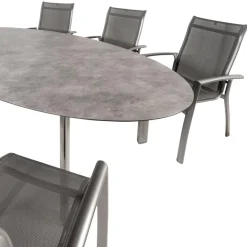 Discount Kettler HPL Edge 240 Legato 6 dining tuinset antraciet