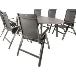 Kettler HPL Edge 240 Legato 6 verstelbaar tuinset  antraciet