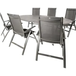 Kettler HPL Edge 240 Legato 6 verstelbaar tuinset  antraciet