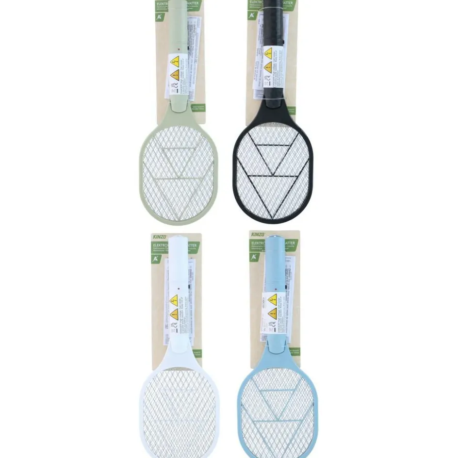 Kinzo Elektrische vliegenmepper 4 kleuren assorti