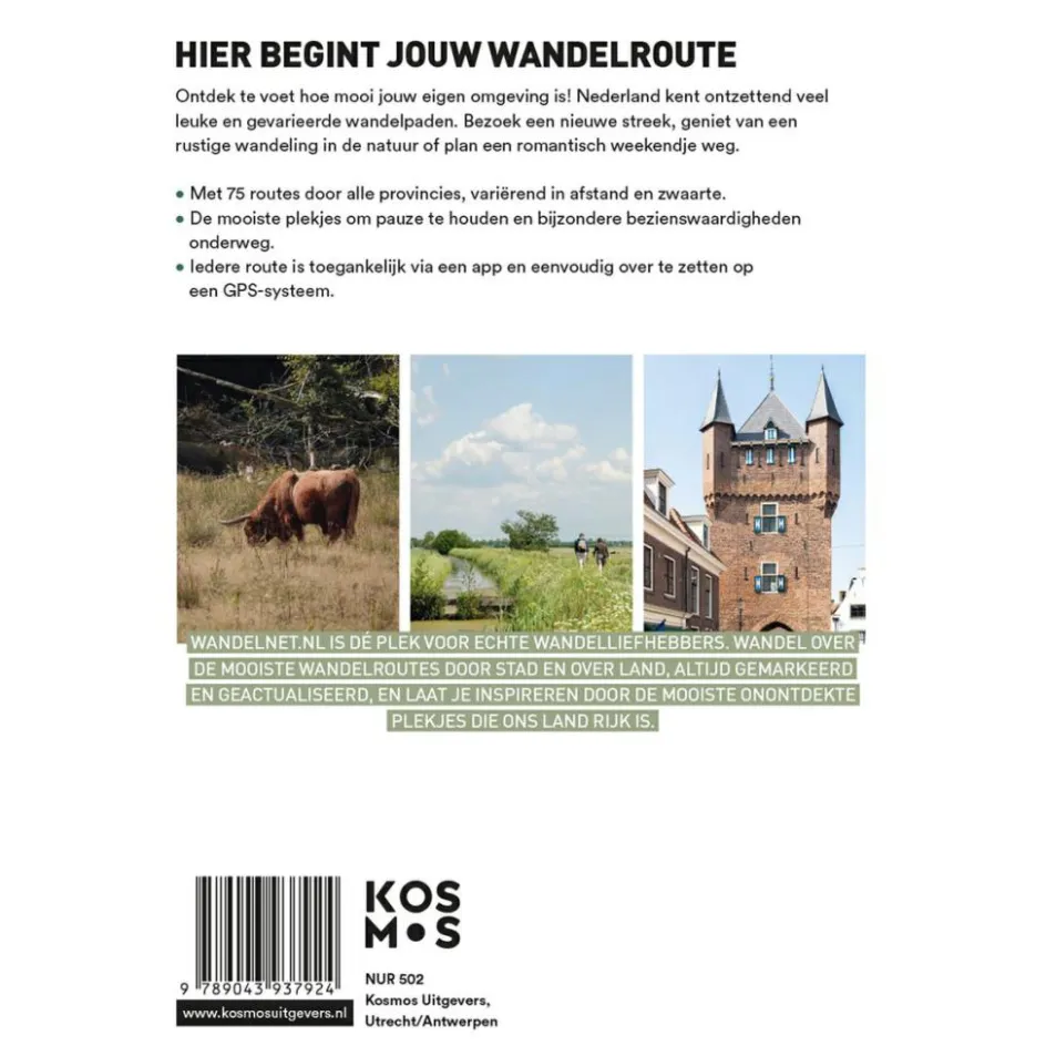 Kosmos Uitgevers 75 leuke wandelroutes door Nederland wandelgids