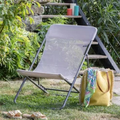 Discount Lafuma Maxi Transat Batyline Iso strandstoel magnolia