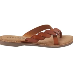 Online Lazamani Ava slippers dames tan
