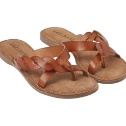 Online Lazamani Ava slippers dames tan