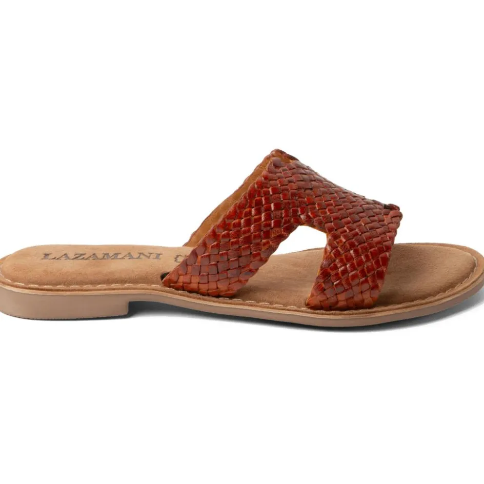 Lazamani Flor slippers dames tan