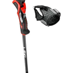 Leki Airfoil 3D skistokken black dark anthracite  bright red