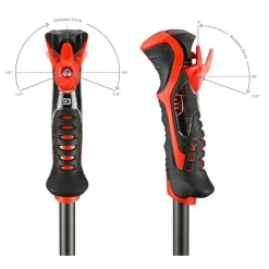 Leki Airfoil 3D skistokken black dark anthracite  bright red