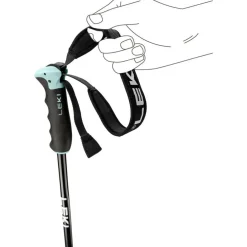 New Leki Neolite Airfoil skistokken dames gunmetal  black light turquoise