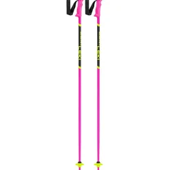 Leki Racing Kids skistokken junior neon pink black  neon yellow