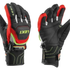 Clearance Leki Worldcup Race Coach Flex S GTX handschoenen junior black red