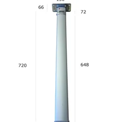 Best Lippert Tafelpoot aluminium met bovenknik standaard