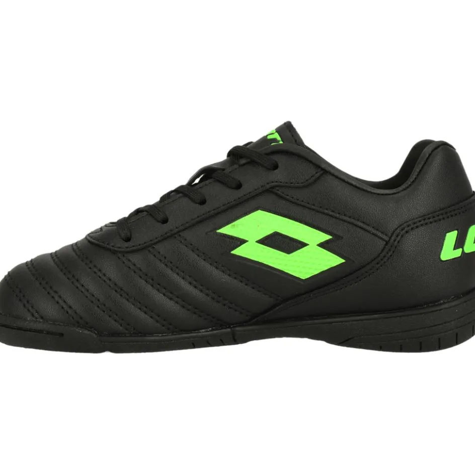 Clearance Lotto Milano 700 ID JR zaalvoetbalschoenen junior all black spring green