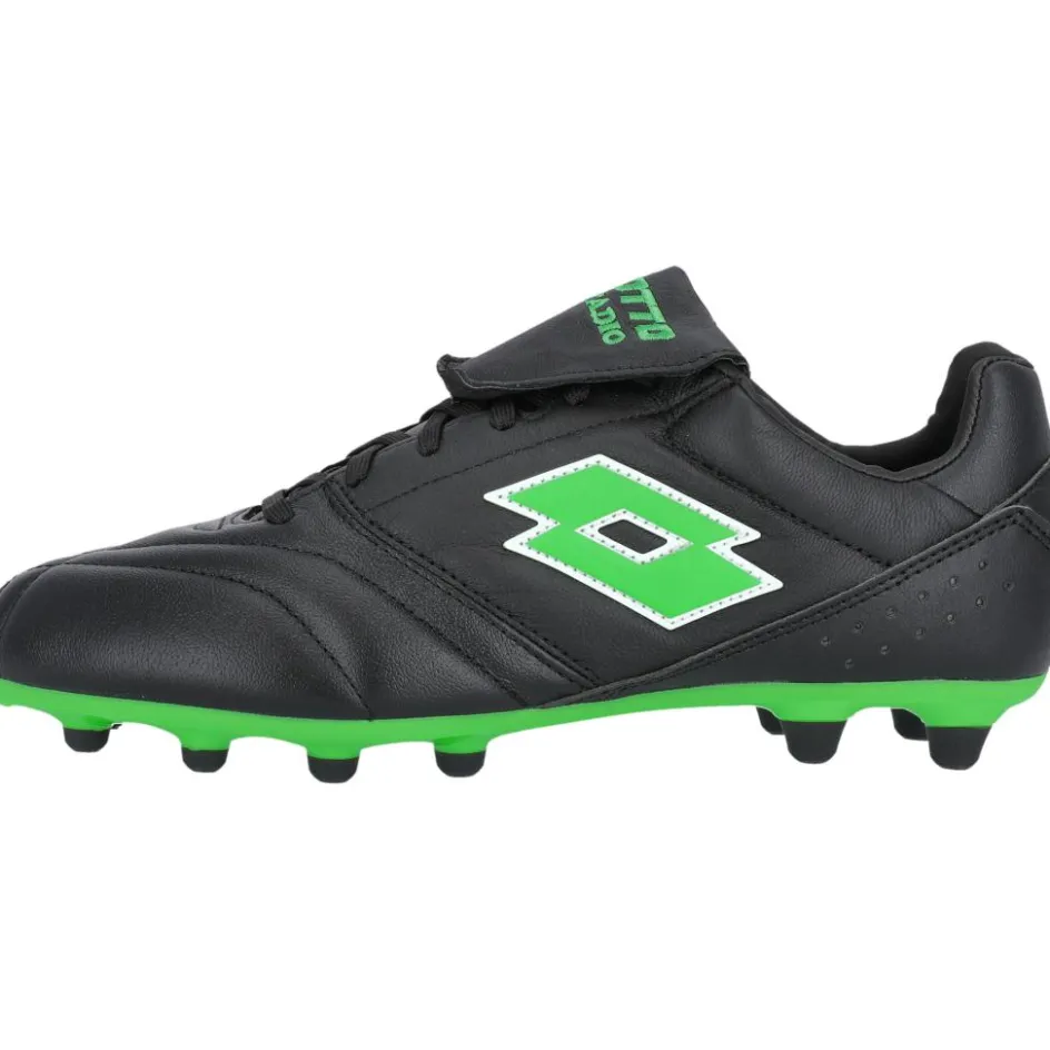 Lotto Stadio 200 FG voetbalschoenen heren all black spring green