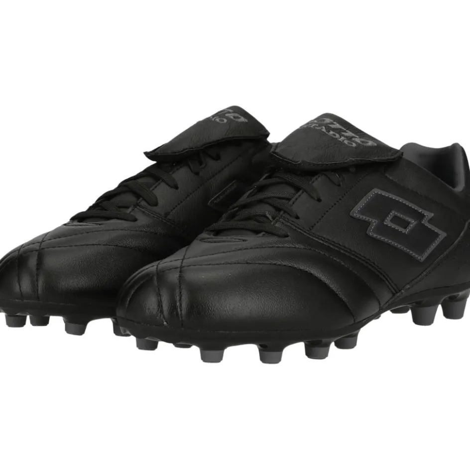 Discount Lotto Stadio 200 FG voetbalschoenen heren all black asphalt