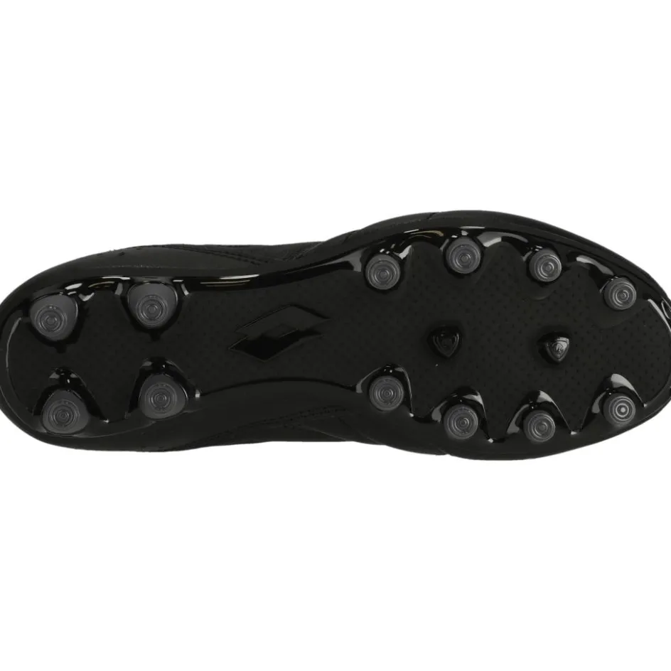 Discount Lotto Stadio 200 FG voetbalschoenen heren all black asphalt