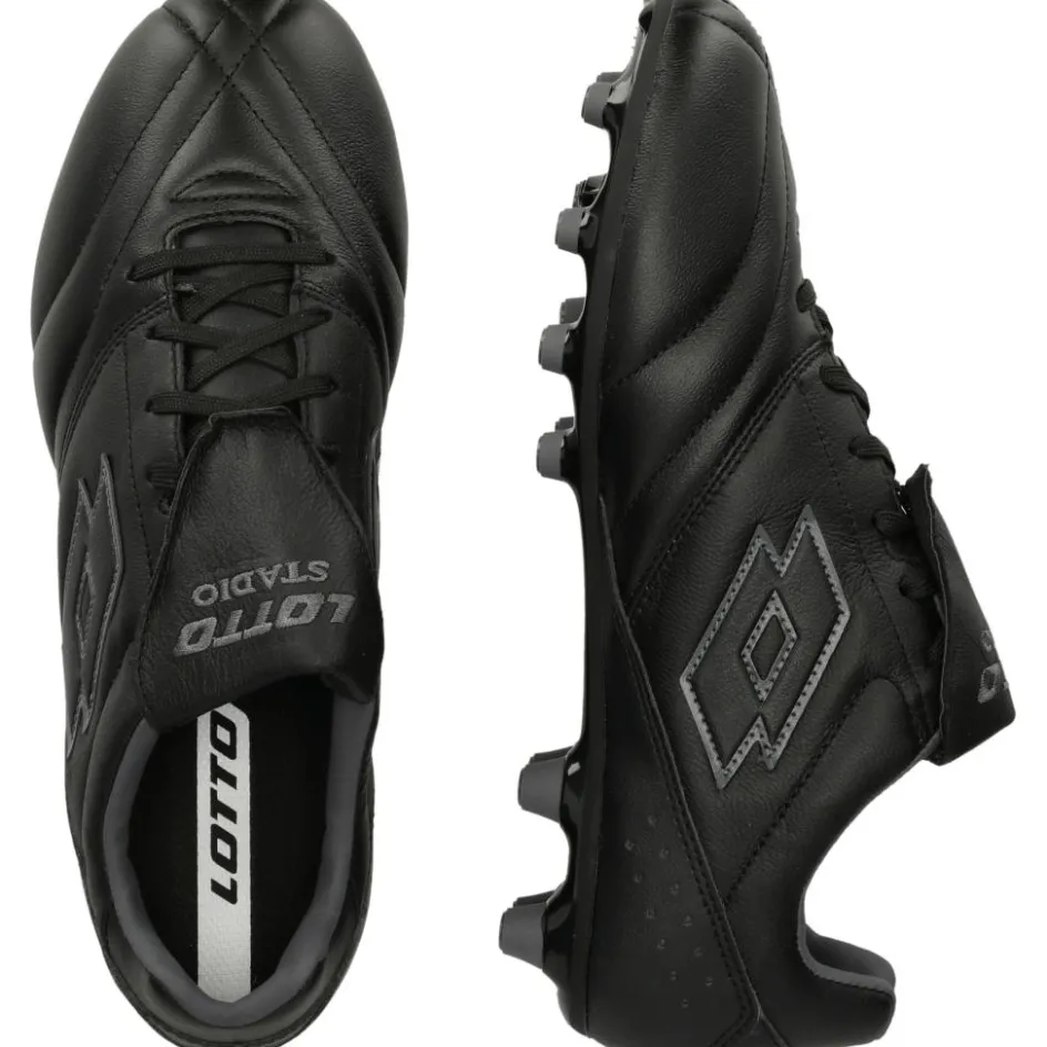 Discount Lotto Stadio 200 FG voetbalschoenen heren all black asphalt