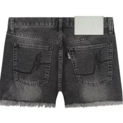 Malelions Damaged Denim short dames black