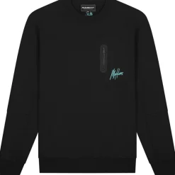 Malelions Sport Counter sweater heren black turquoise