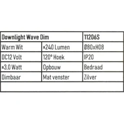 Marine LED  Wave opbouw spot zilver