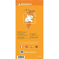 Michelin 592 Centraal-Portugal wegenkaart