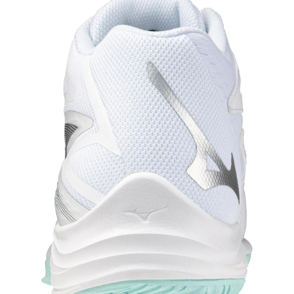 Mizuno Thunder Blade Z Mid indoorschoenen dames white blue tint
