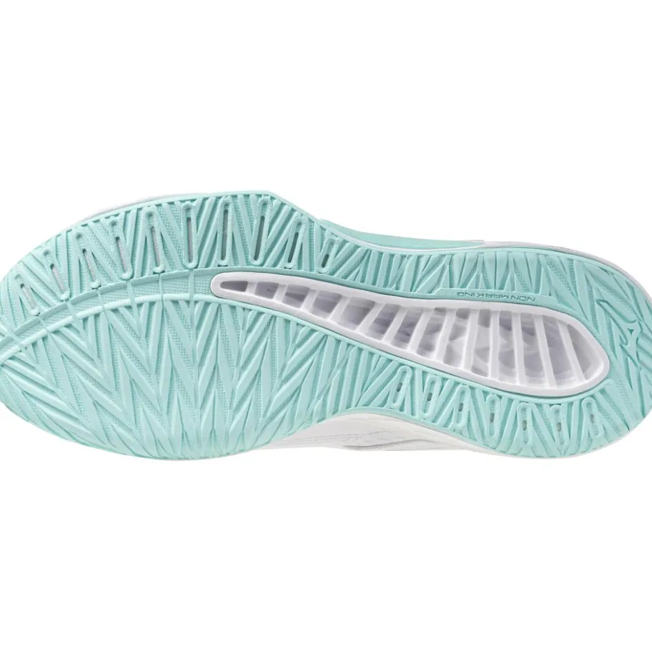 Mizuno Thunder Blade Z Mid indoorschoenen dames white blue tint