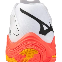 Mizuno Wave Lightning Z8 indoorschoenen heren white fiery coral 2 citrus