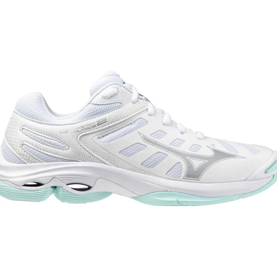 New Mizuno Wave Voltage 2 indoorschoenen dames white blue tint