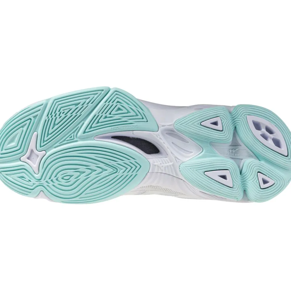 New Mizuno Wave Voltage 2 indoorschoenen dames white blue tint