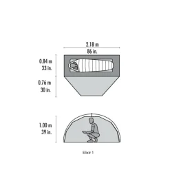 MSR Elixir 1 lichtgewicht koepeltent green