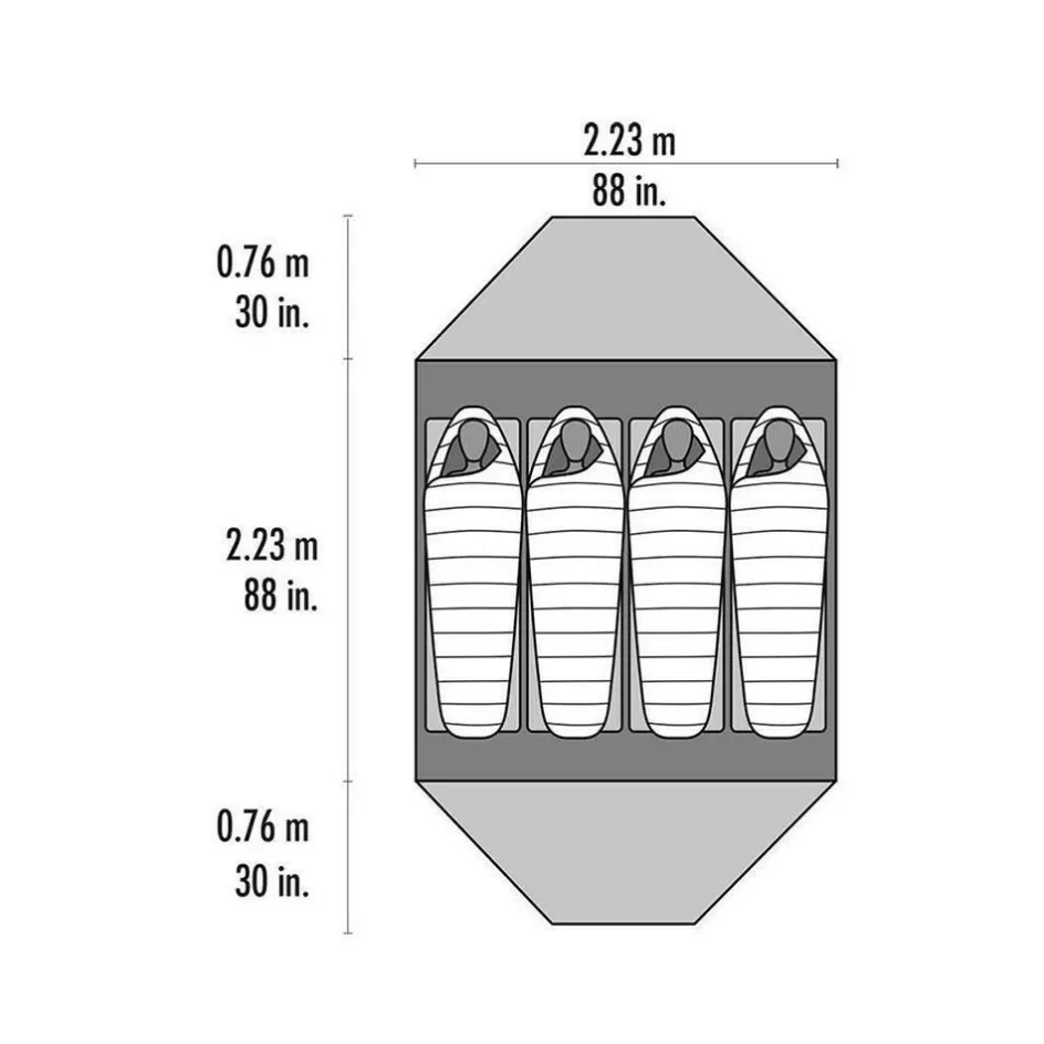 MSR Elixir 4 lichtgewicht koepeltent green