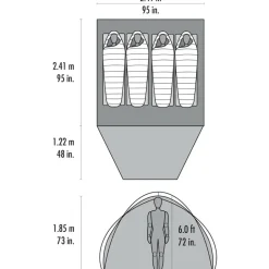 Hot MSR Habitude 4 lichtgewicht koepeltent green