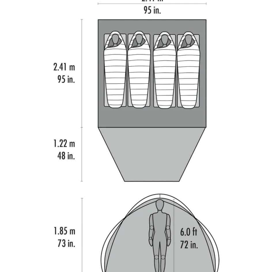 Hot MSR Habitude 4 lichtgewicht koepeltent green