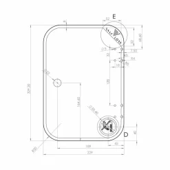 Outlet Navy Load  Glasplaat voor Small 1-pits kookplaat