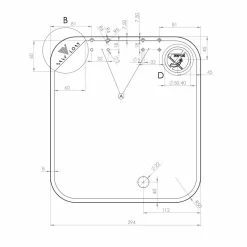 Navy Load  Glasplaat voor Medium 1-pits kookplaat