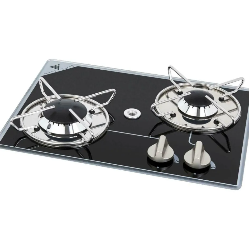 Navy Load 2-pits kookplaat op glasplaat