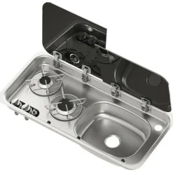 Best Navy Load  2-pits kook-spoelcombinatie rechts