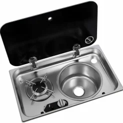 Clearance Navy Load  1-pits kook-spoelcombinatie rechts