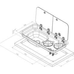 New Navy Load  2-pits kook-spoelcombinatie links