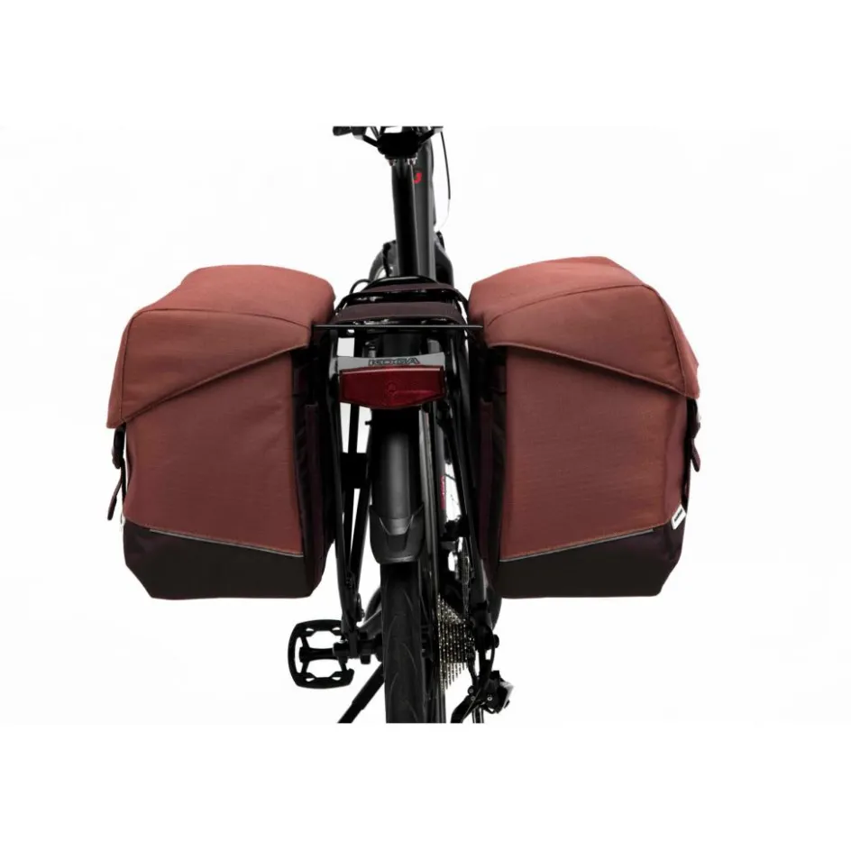 New New Looxs Oslo Joli Double fietstas 37 liter burgundy rust