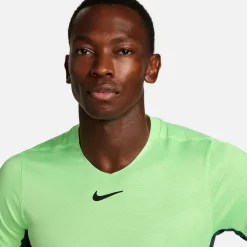 Nike Court Dri-FIT Advantage tennisshirt heren lime blast deep jungle black
