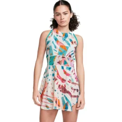 New Nike Court Dri-FIT Slam tennisjurk dames white coconut milk teal nebula black