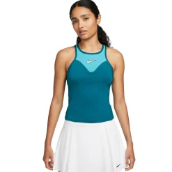 New Nike Court Dri-FIT Slam tennis tanktop dames geode teal teal nebula white