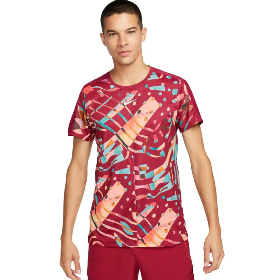 Nike Court Dri-FIT Slam tennisshirt heren red noble white