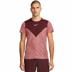 Outlet Nike Court Dri-FIT Slam tennistop heren night maroon wit